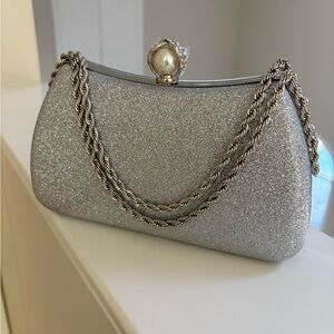 Elegant Silver Evening Clutch